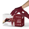 Fifthpulse FMN100, Nitrile Disposable Gloves, 3 mil Palm Thickness, Nitrile, Powder-Free, XS, 100 PK FP-N-100-XS-BRG